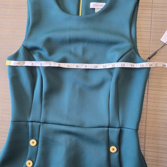 Calvin Klein Green Sleeveless Sheath Dress - Size 6 - NWT - Picture 11 of 13
